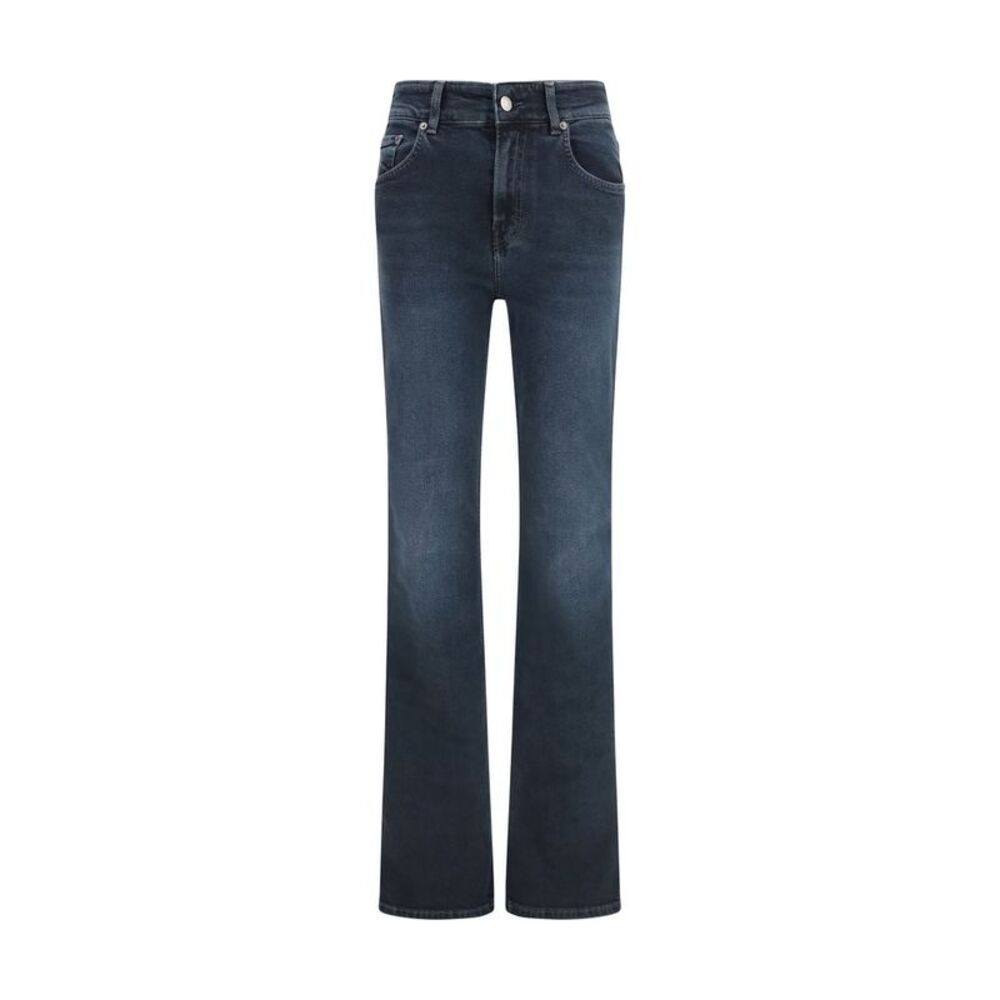 Haikure Blue Cotton Flared Women's Jeans